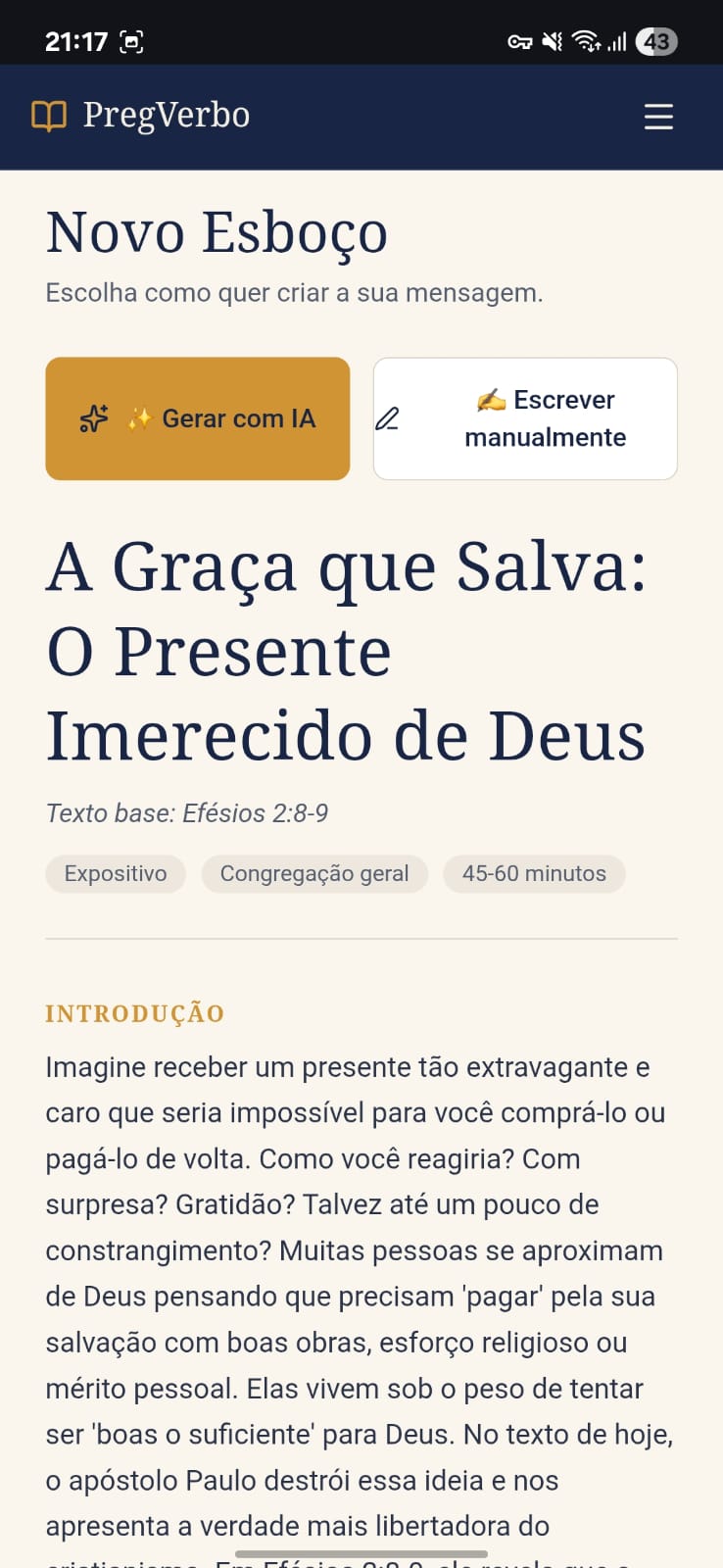 Esboço: A Graça que Salva — Efésios 2:8-9